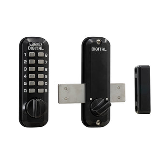 LockeyUSA M220JB Jet Black Mechanical Surface Mount Digital Keyless Combination Lock