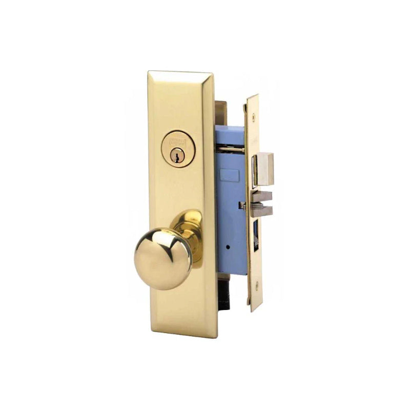 Marks USA 7NY10A/3-Y LH Bright Brass Left-Hand Grade 2 Mortise Entry Lock