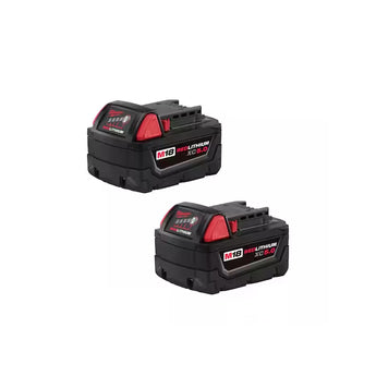 Milwaukee Tool 48-11-1852 2-Pack M18 18-Volt Lithium-Ion XC Extended Capacity 5.0 Ah Battery Pack