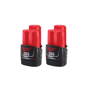 Milwaukee Tool 48-11-2411	2-Pack M12 12-Volt 1.5 Ah Lithium-Ion Compact Battery Pack
