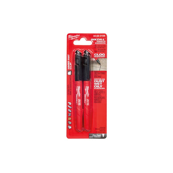 Milwaukee Tool 48-22-3105 2-Pack INKZALL™ Black Fine Point Markers