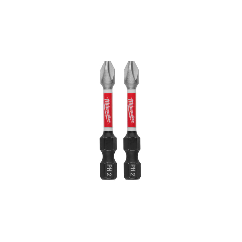 Milwaukee Tool 48-32-4962 2-Pack SHOCKWAVE Impact Duty 2-inch PH2 Bit
