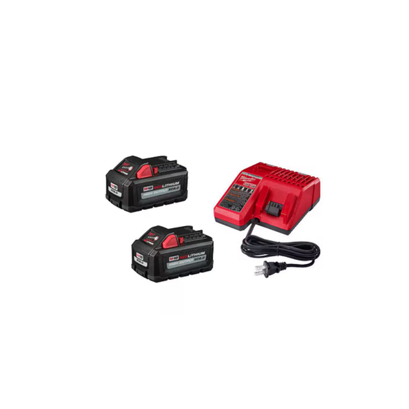 Milwaukee Tool 48-59-1862S M18 18V Lithium-Ion High Output Starter Kit with Two 6.0 Ah Batteries and Charger Kit