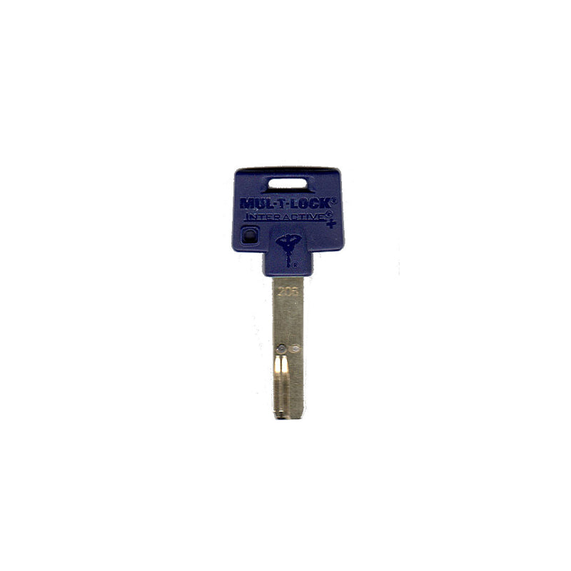 Mul-T-Lock 206SPKEYBLU Blue Interactive Plus 206S+ Cut Key Key Blank