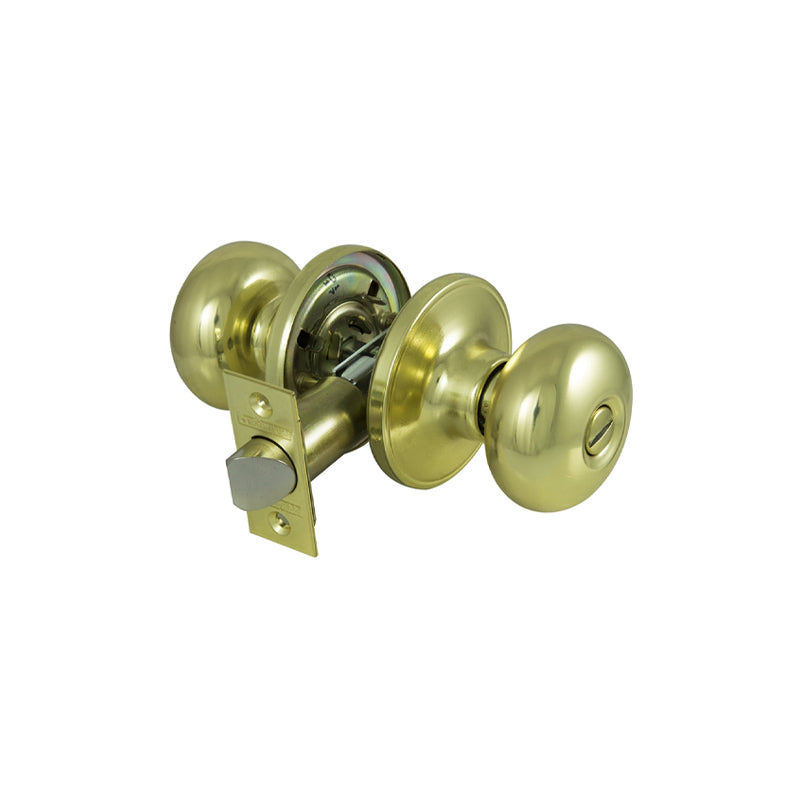 S. Parker B2639PB Polished Brass Privacy Grade 3 Cylindrical Lock