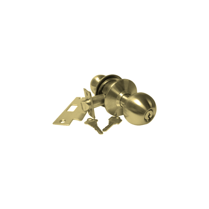 S. Parker B9160P03 Polished Brass Privacy Cylindrical Lock