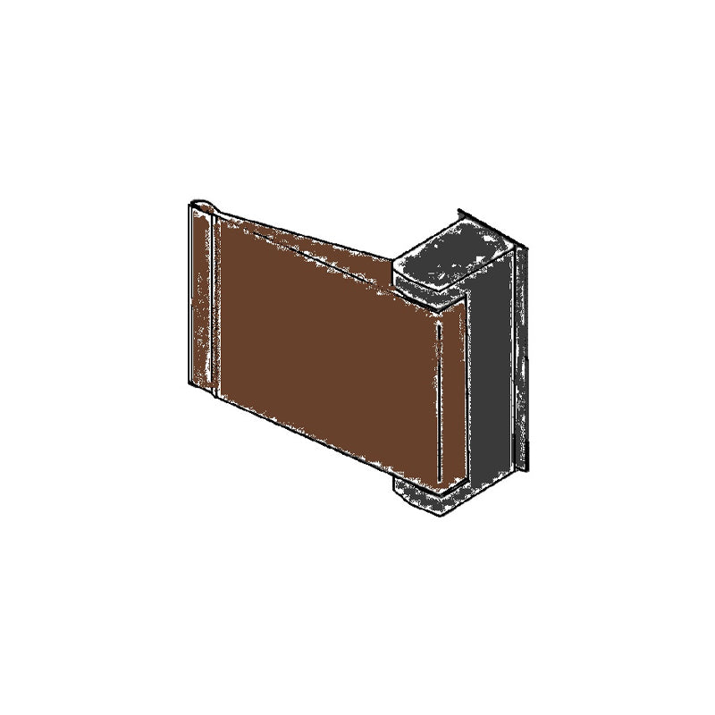 S. Parker PUSH6201DURL Duranodic Push-to-Left Storefront Hardware Paddle