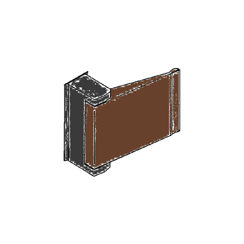 S. Parker PUSH6201DURR Duranodic Push-to-Right Storefront Hardware Paddle