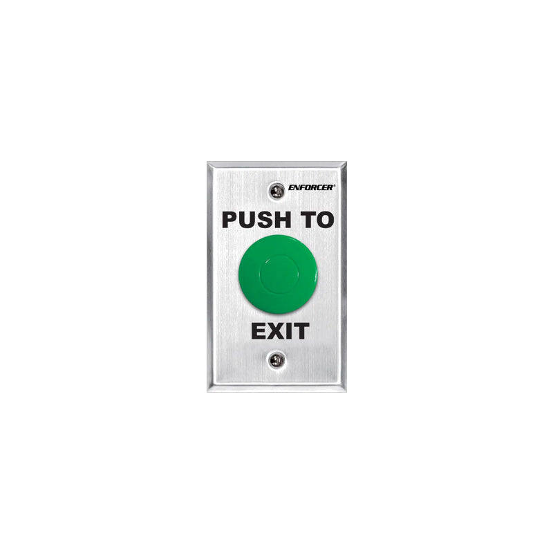 Seco-Larm SD-7201GC-PEQ Weather-Resistant Mushroom-Cap Push to Exit Stainless-Steel Face-Plate