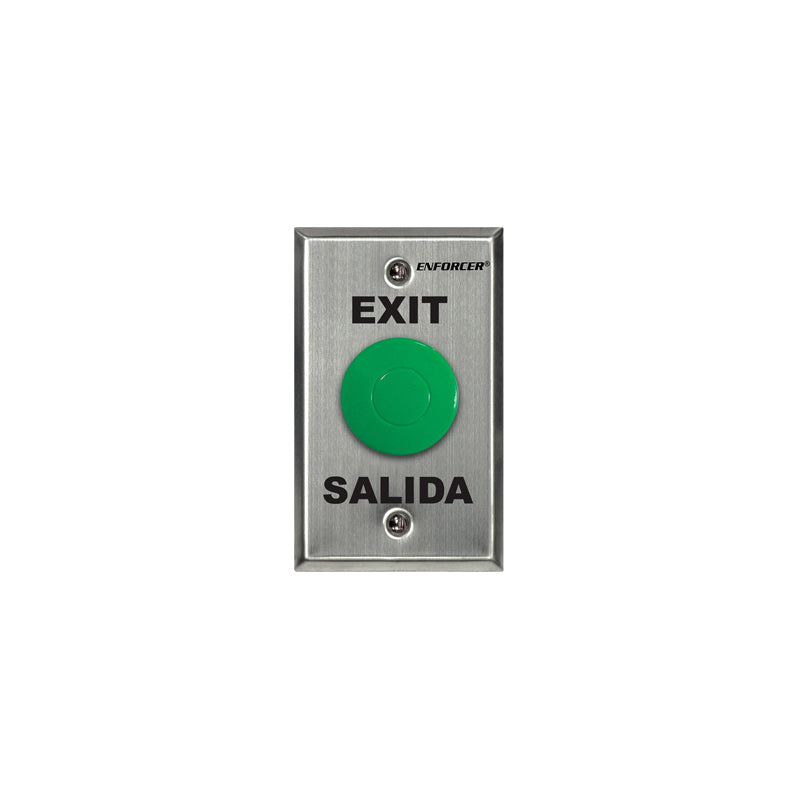 Seco-Larm SD-7213-GSP Single-gang Slimline Green Request-to-Exit Plate with Pneumatic Timer