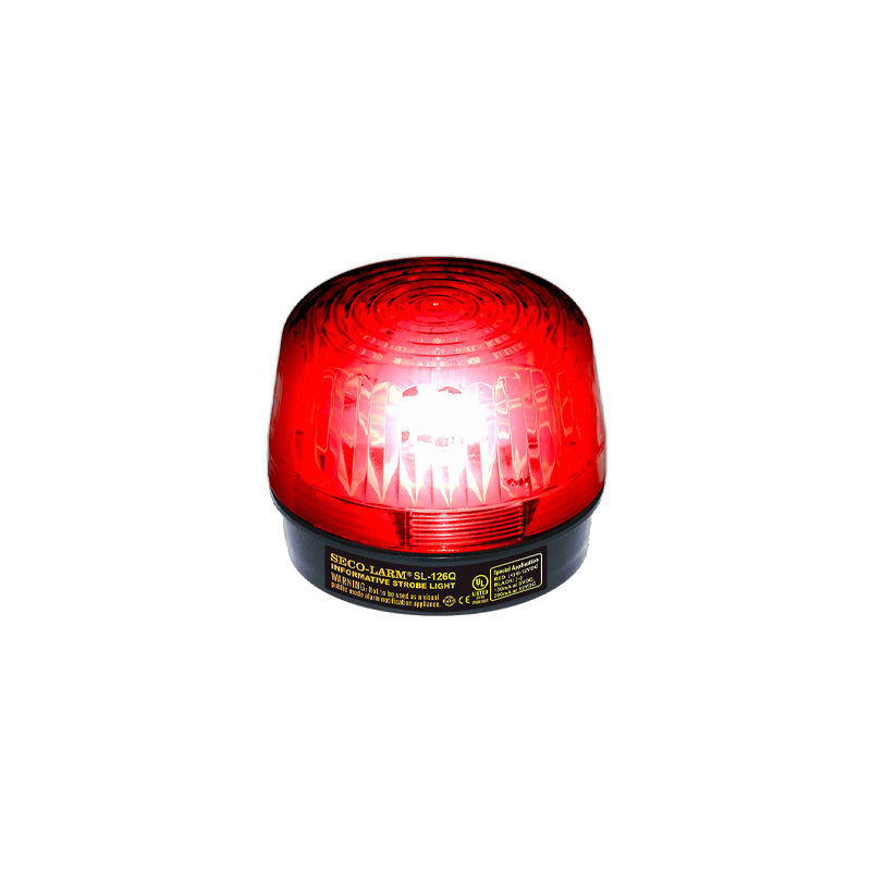 Seco-Larm SL-126Q/R Red 6-12VDC Xenon Tube Strobe Light