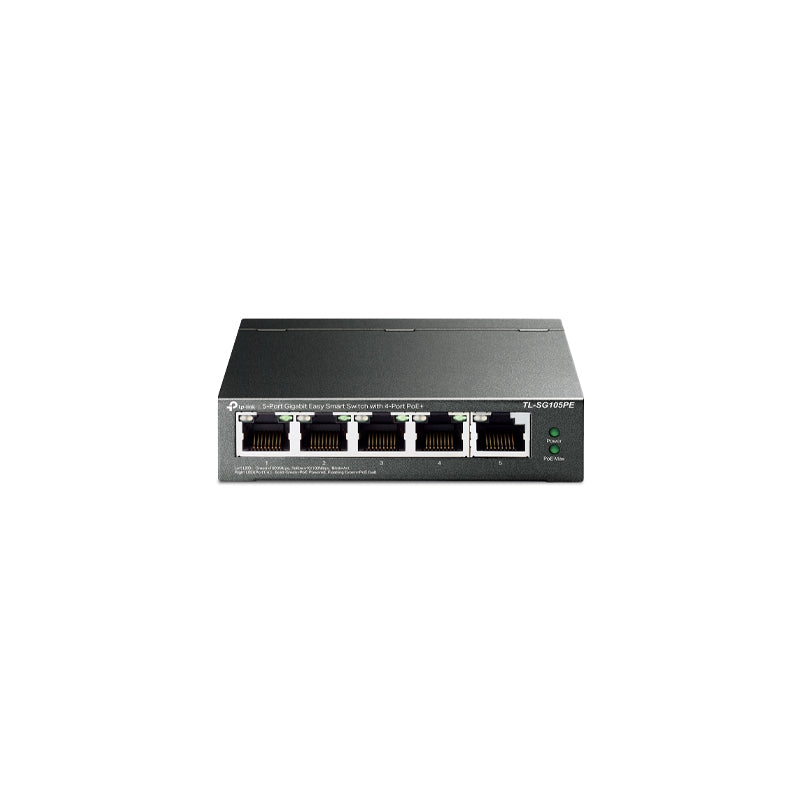 TP-Link TL-SG105PE 5-Port Gigabit Easy Smart Switch with 4-Port PoE+