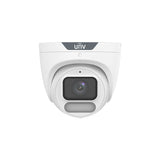 Uniview IPC3628SR-ADF28KM-WP 8MP WISE-ISP Warm Light Turret Camera with 2.8mm Lens and Built-in Mic