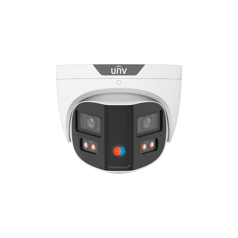 Uniview IPC3K28SE-ADF28KMC-DL-I0 8MP Double-Light Alarm Binocular Eyeball IP Camera with 2.8mm Lens