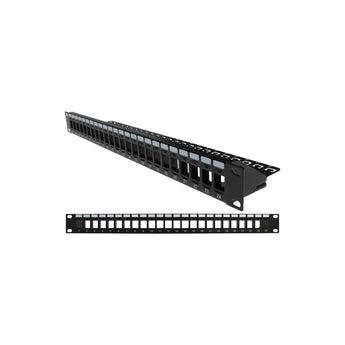 Vertical Cable 043-382-24-1U 24-Port Blank Patch Panel with Cable Manager