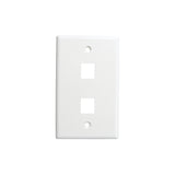 Vertical Cable 304-J2636-2P-WH White 2-Port Keystone Wall Plate