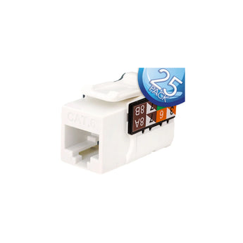 Vertical Cable 352-V2700-BW-25 CAT6 Data Grade White Keystone Jack