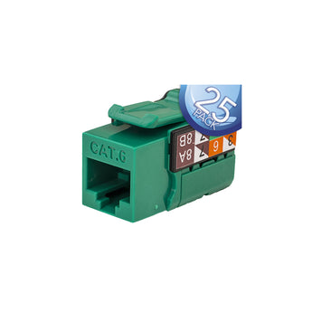 Vertical Cable 352-V2704-GR-25 CAT6 Data Grade Green Keystone Jack