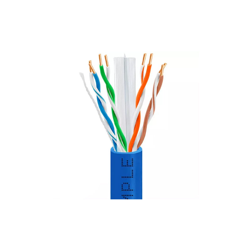 Wavenet 6E04UPSPLSBL4 Blue 1000-Foot CAT6 Plenum Cable with No Spline