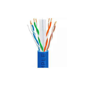 Wavenet 6E04UPSPLSBL4 Blue 1000-Foot CAT6 Plenum Cable with No Spline