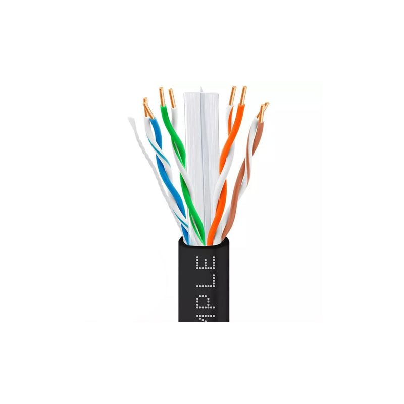 Wavenet 6E04URBK3 Black 1000-Foot CAT6 CMR Cable