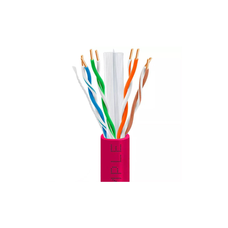 Wavenet 6E04URPK3 Pink 1000-Foot CAT6 CMR Cable