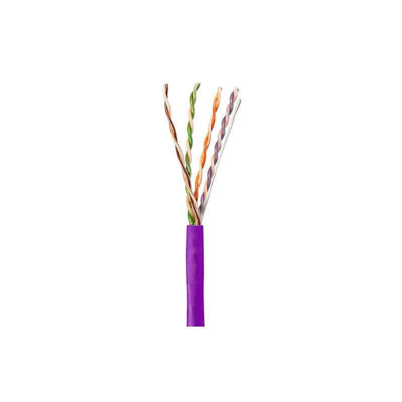 Wavenet 6E04URPR4 Purple 1000-Foot CAT6 23AWG 4PR 600MHZ CMR Riser Cable