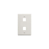 Wavenet FP02PWH White 2-Port Single Gang Flush Style Wall Plate