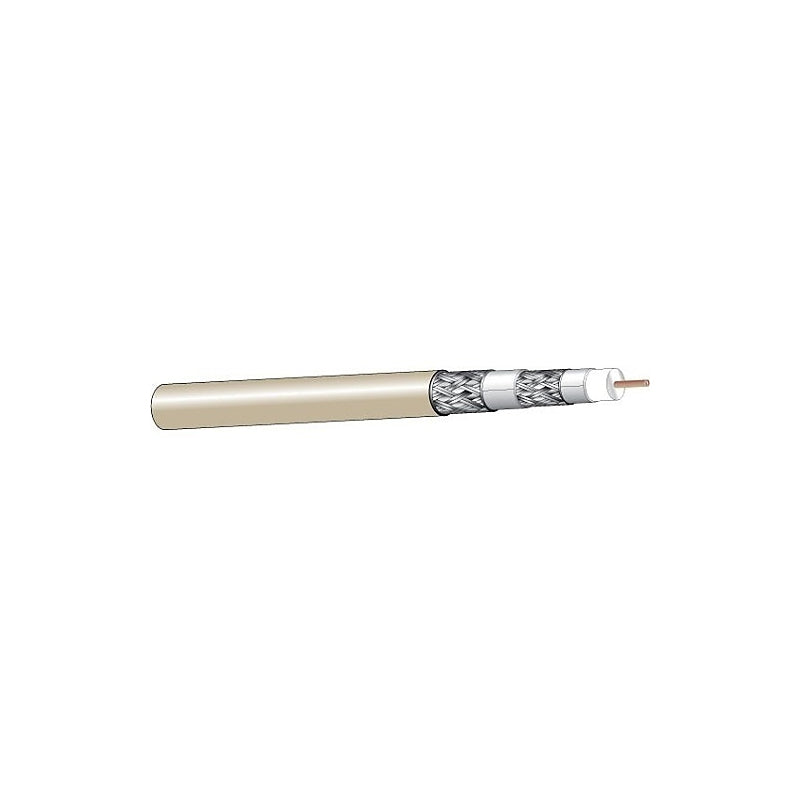 West Penn 256300IV1000 Ivory 1000-Foot RG-6 Quad-Shielded Coaxial Cable