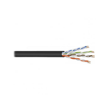West Penn 4245EZBK1000 Black 1000-foot 24/4 AWG CAT6 UTP Solid BC Cable