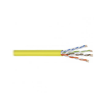 West Penn 4245EZYE1000 Yellow 1000-foot 24/4 AWG CAT6 UTP Solid BC Cable