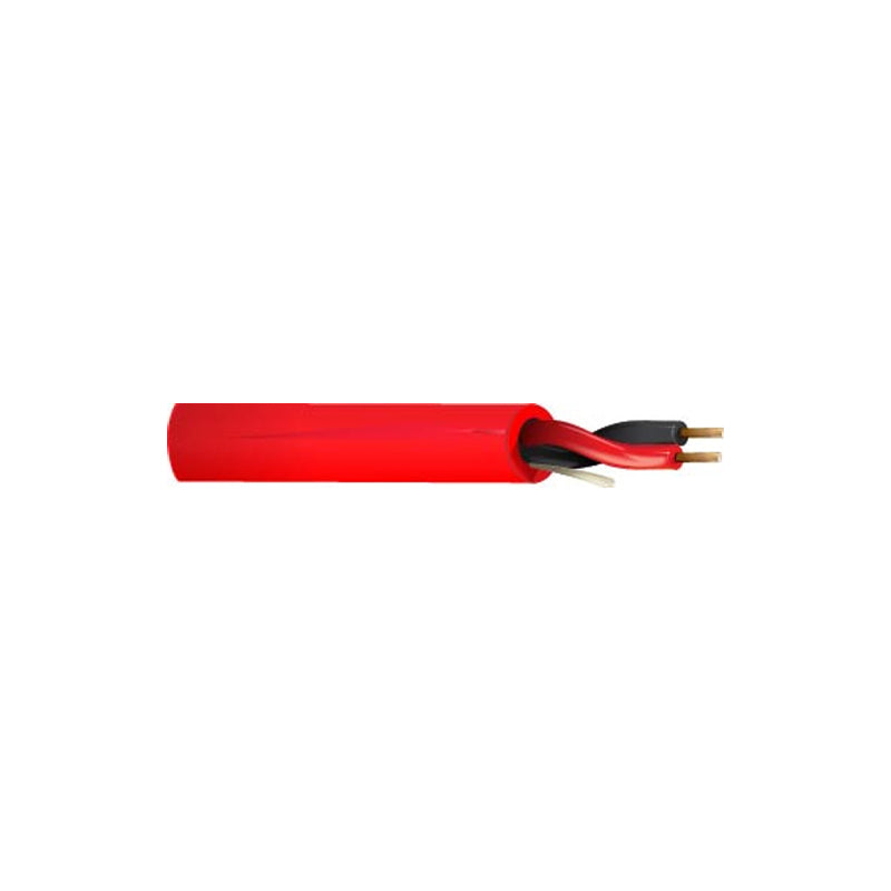 West Penn 60980BRD1000	Red 1000-Foot 1P 18/2 Solid Unshielded Plenum Fire Alarm Cable