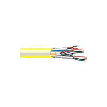 West Penn AC251822B3PYE05 Yellow 500-Foot 22/2 18/4 22/4 22/3 Shielded Flexible Plenum Access Control Cable