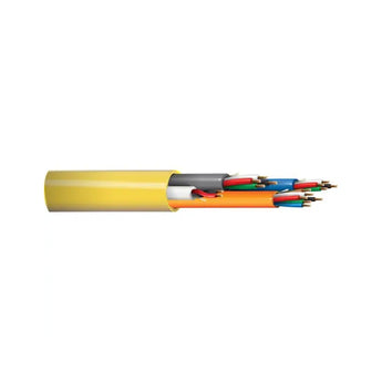 West Penn AC251822BYE0500 Yellow 500-Foot 22/2 18/4 22/4 22/6 Access Control Shielded Plenum Cable