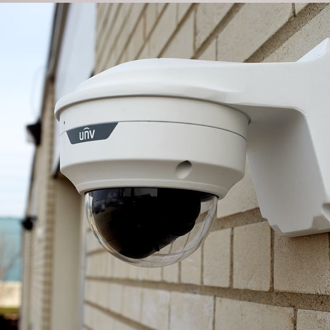uniview cctv dome camera mount exterior building